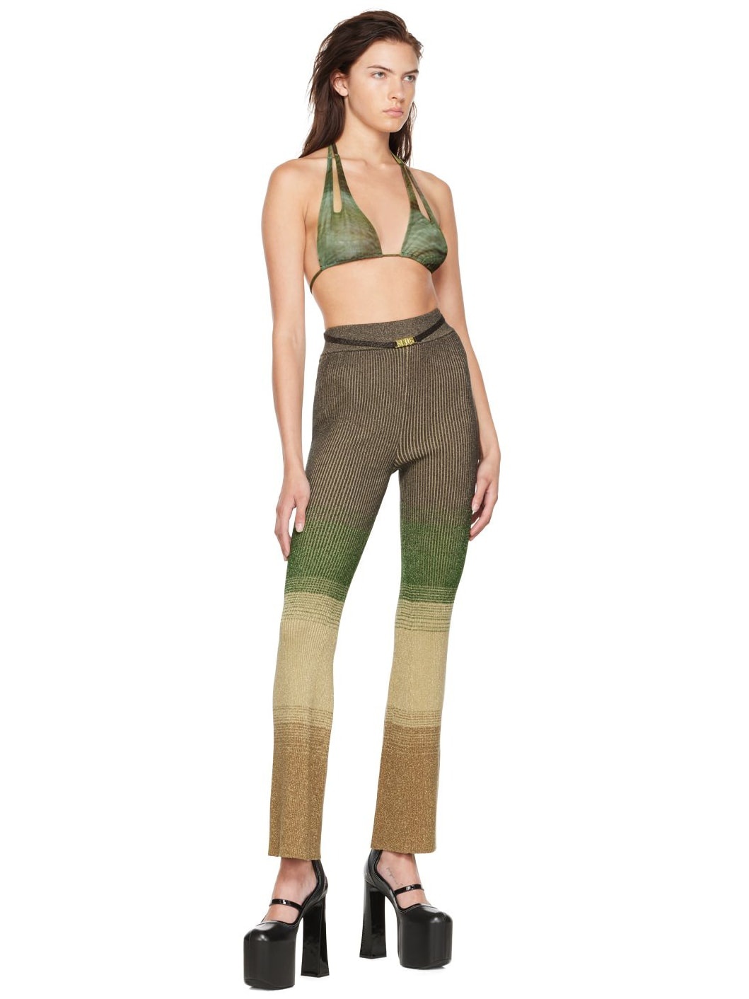 SSENSE Exclusive Brown & Green Lounge Pants - 4