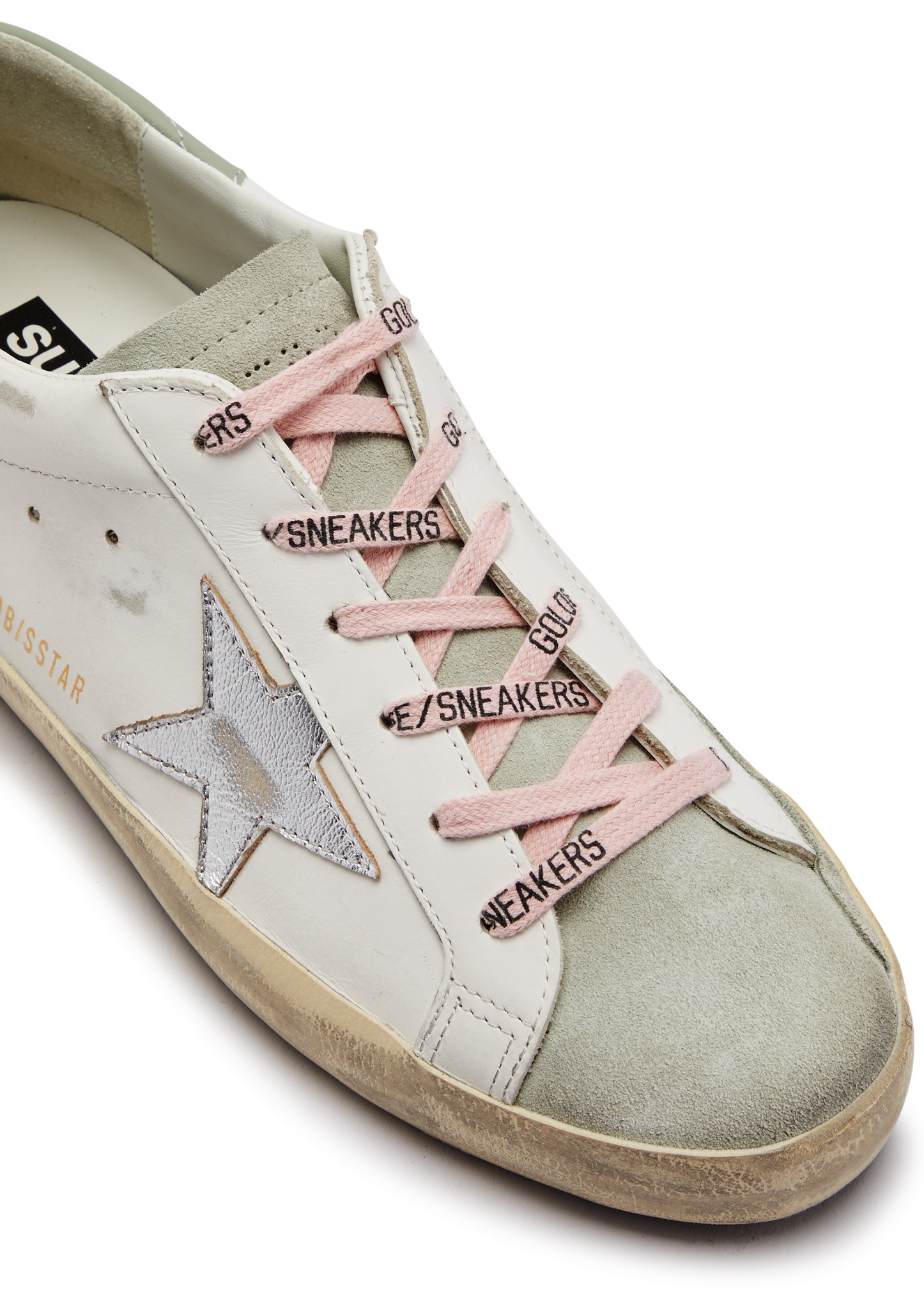 Superstar distressed leather sneakers - 4