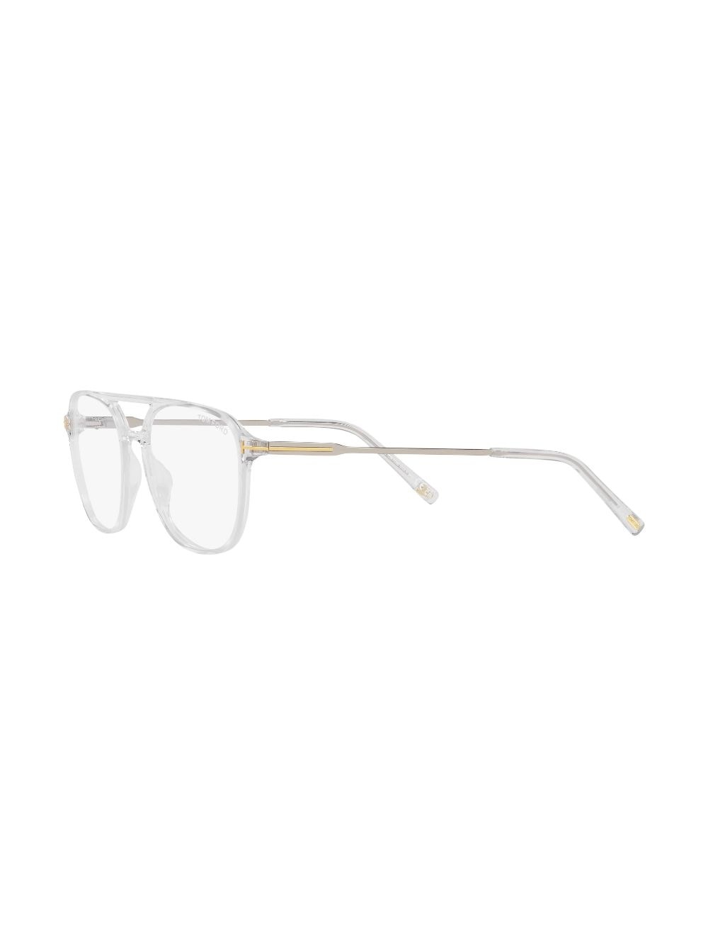 transparent pilot-frame glasses - 3