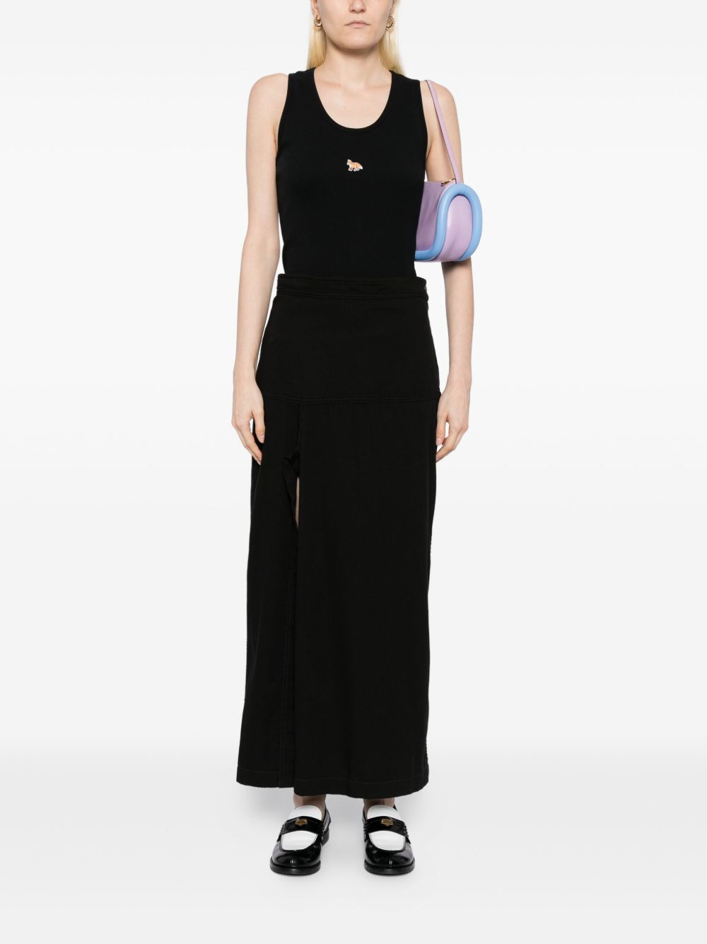 fox-embroidered tank top - 2