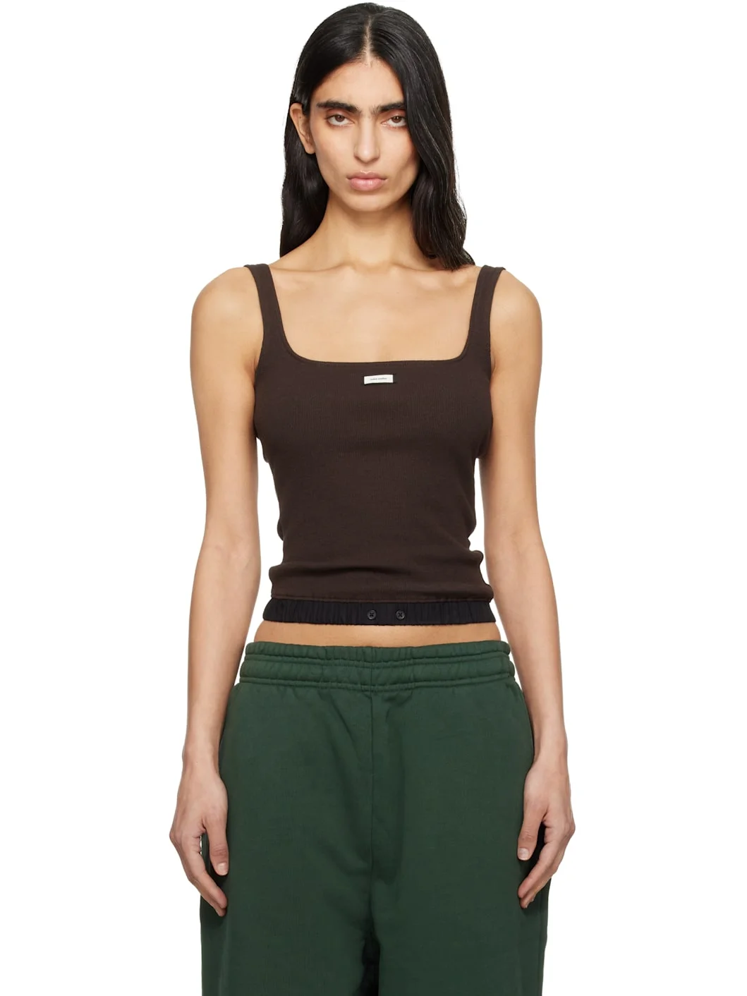 Brown Lounge Tank Top - 1