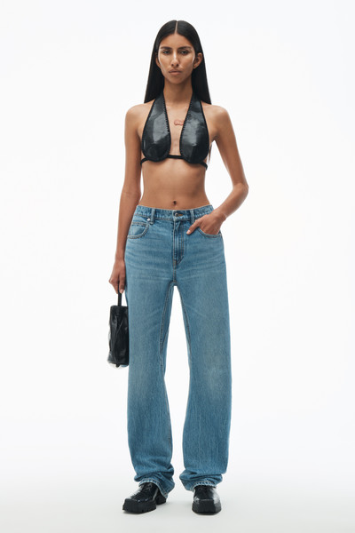 Alexander Wang Curved Mid Rise Jean in Denim outlook