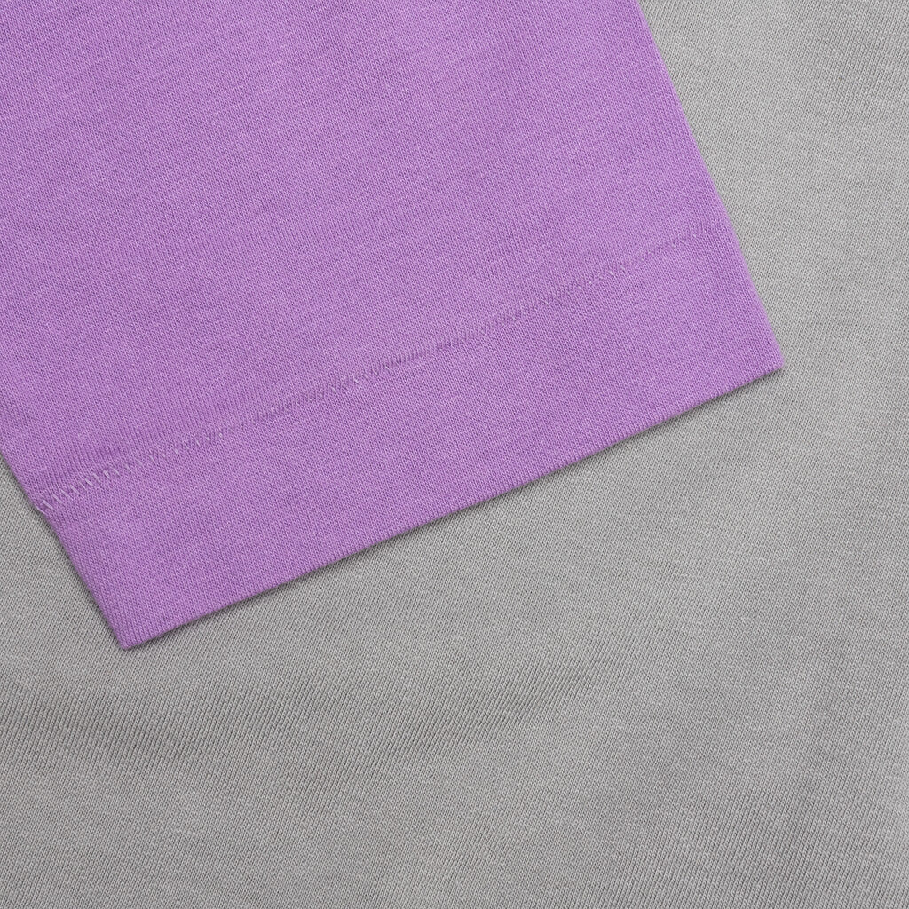 COMME DES GARCONS PLAY BI-COLOR T-SHIRT - GREY/PURPLE - 4
