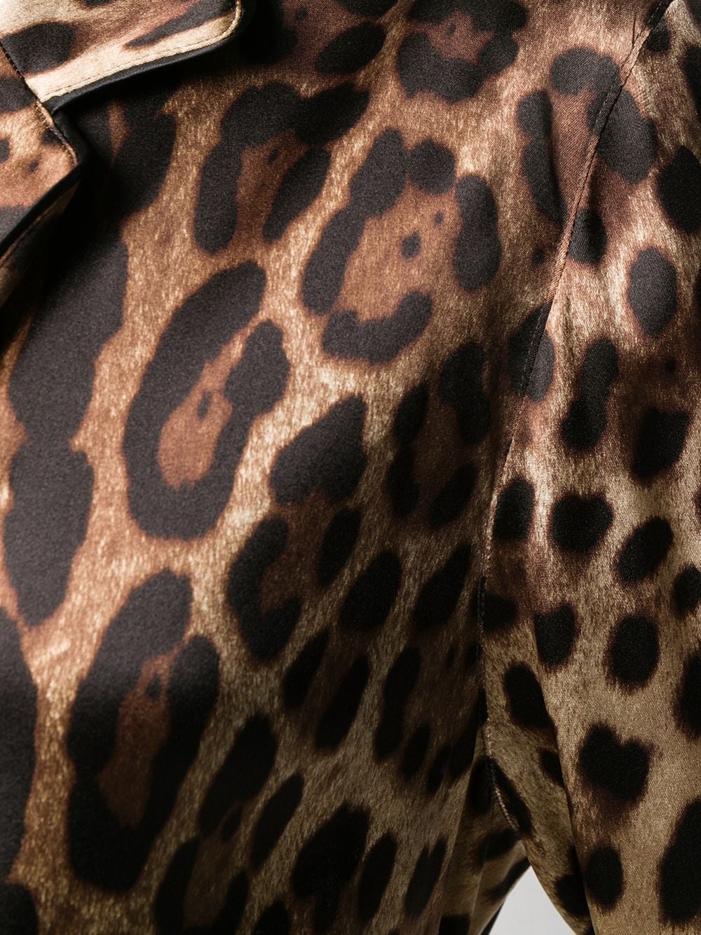 leopard-print satin pajama shirt - 5