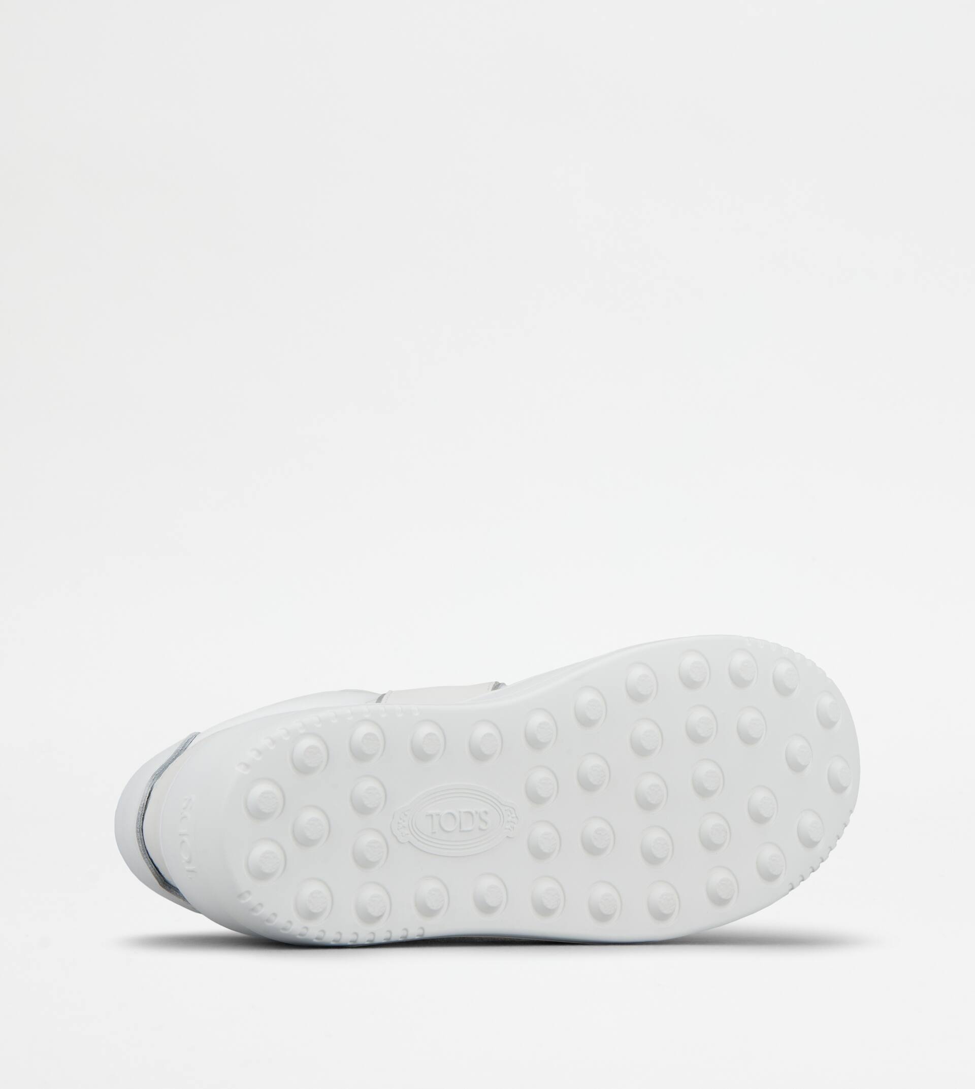 PLATFORM SNEAKERS IN LEATHER - WHITE - 4
