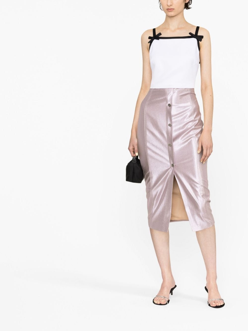 bow-detail crop top - 2