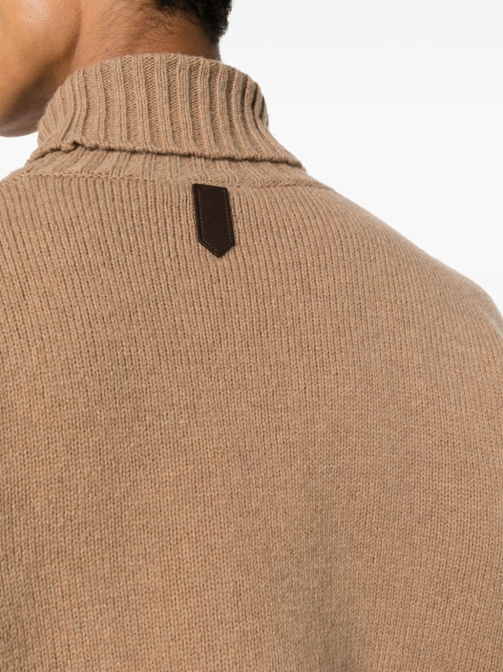 roll-neck knitted jumper - 5