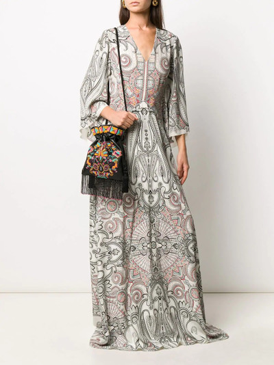 Etro embellished fringed crossbody bag outlook