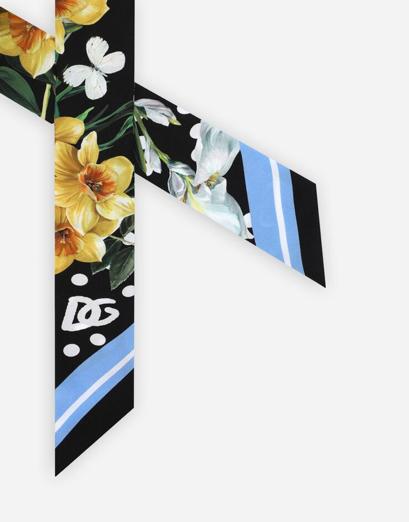 Rabbit-print twill headscarf 3