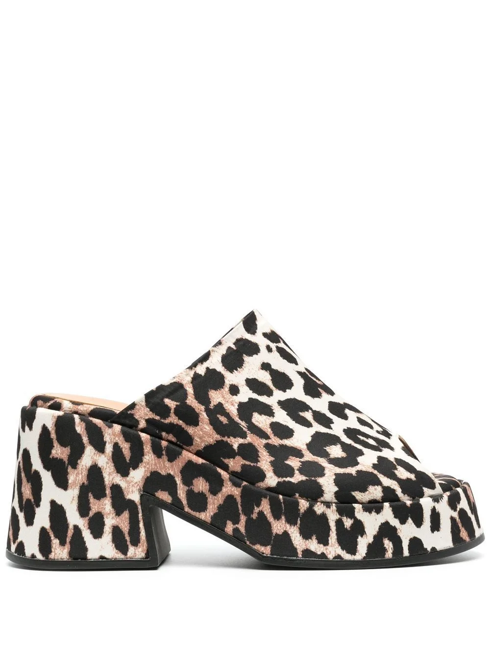 leopard print 100mm mules - 1