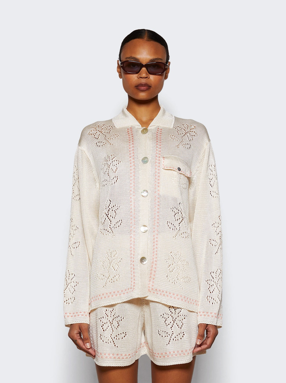 Dinner Party Long Sleeve Shirt Natural And Shell - 3