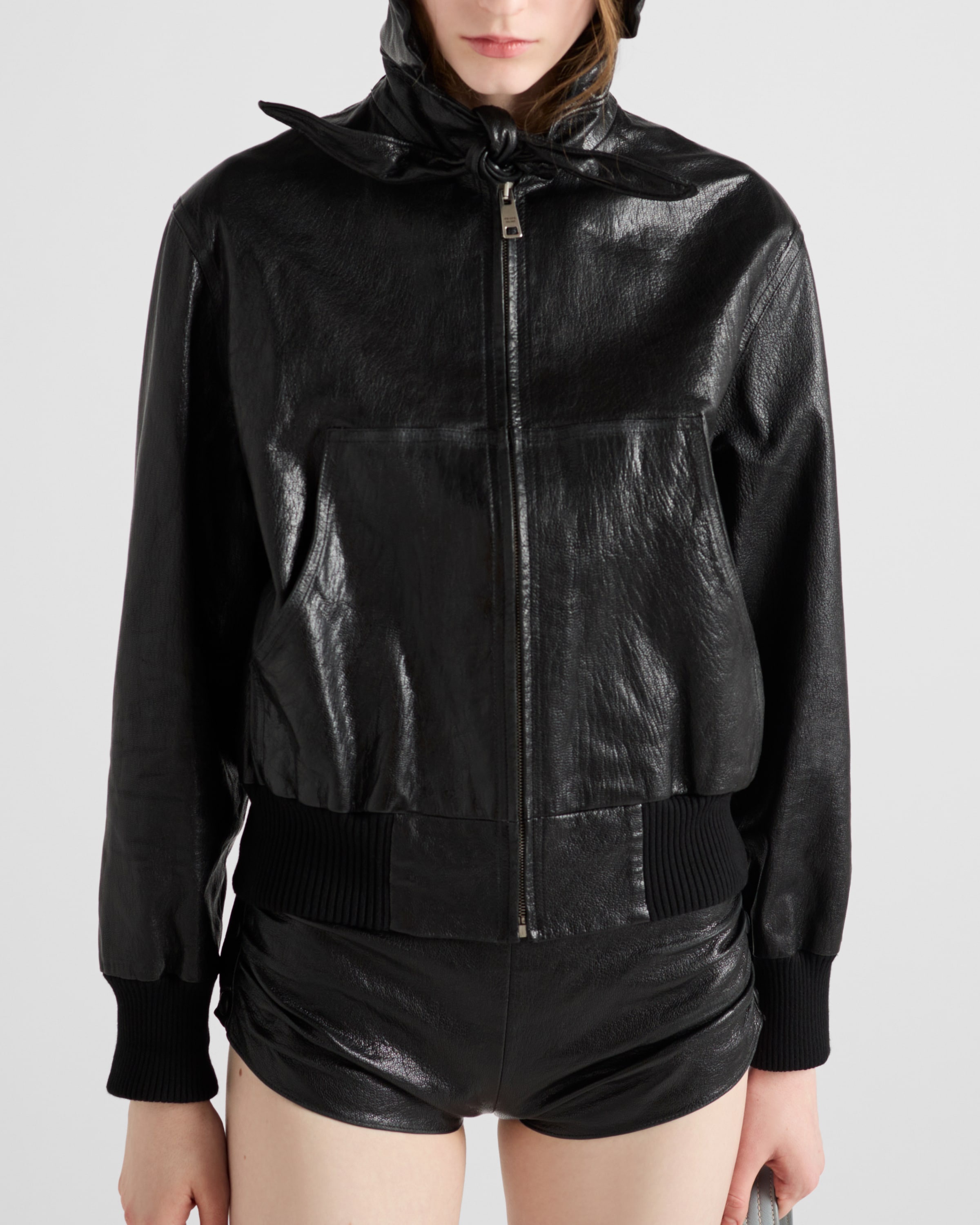Leather hoodie - 6