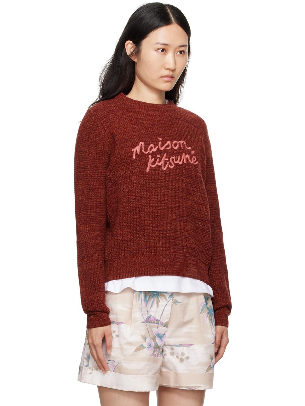 Red Handwriting Comfort Sweater - 2