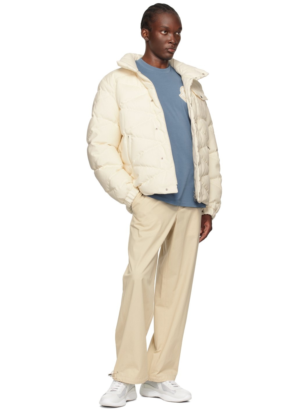 Beige Cotton Trousers - 4