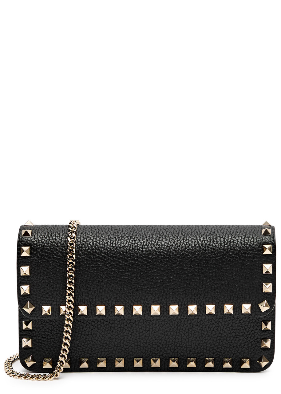 Valentino Garavani Rockstud Leather Wallet-on-chain - 1
