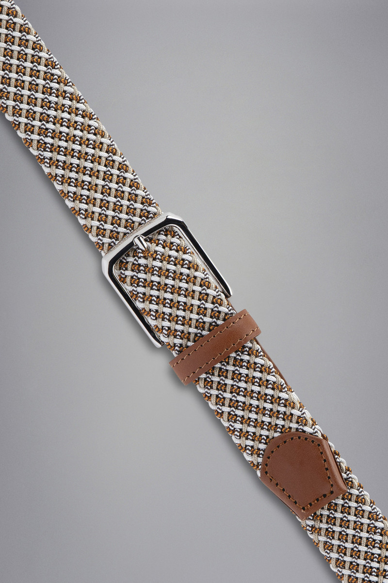 Paul & Shark LEATHER TRIMMED WOVEN ELASTIC BELT outlook