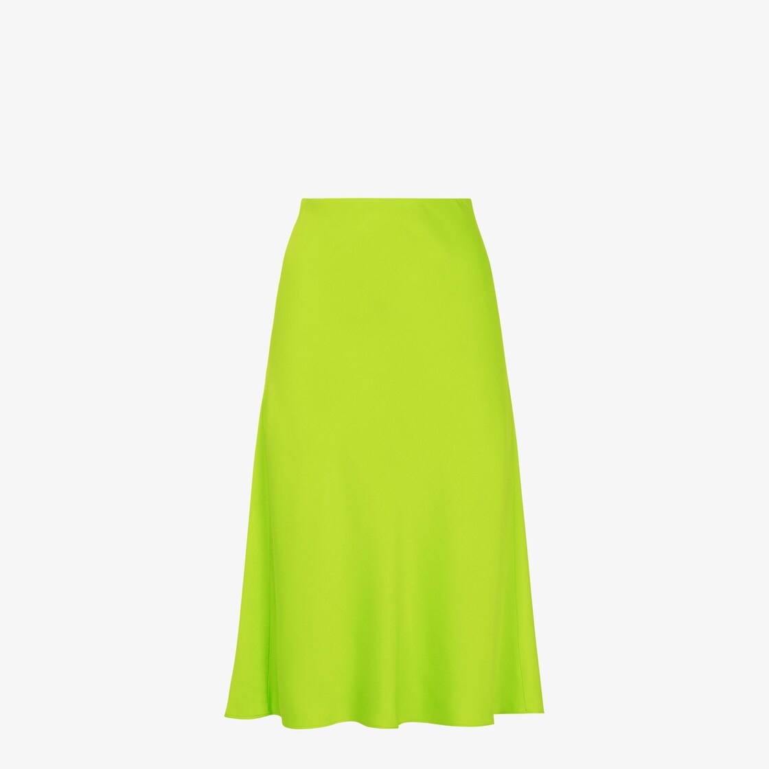 Acid green satin skirt - 1