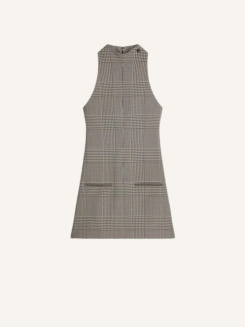SLEEVELESS PRINCE OF WALES A-LINE DRESS 1