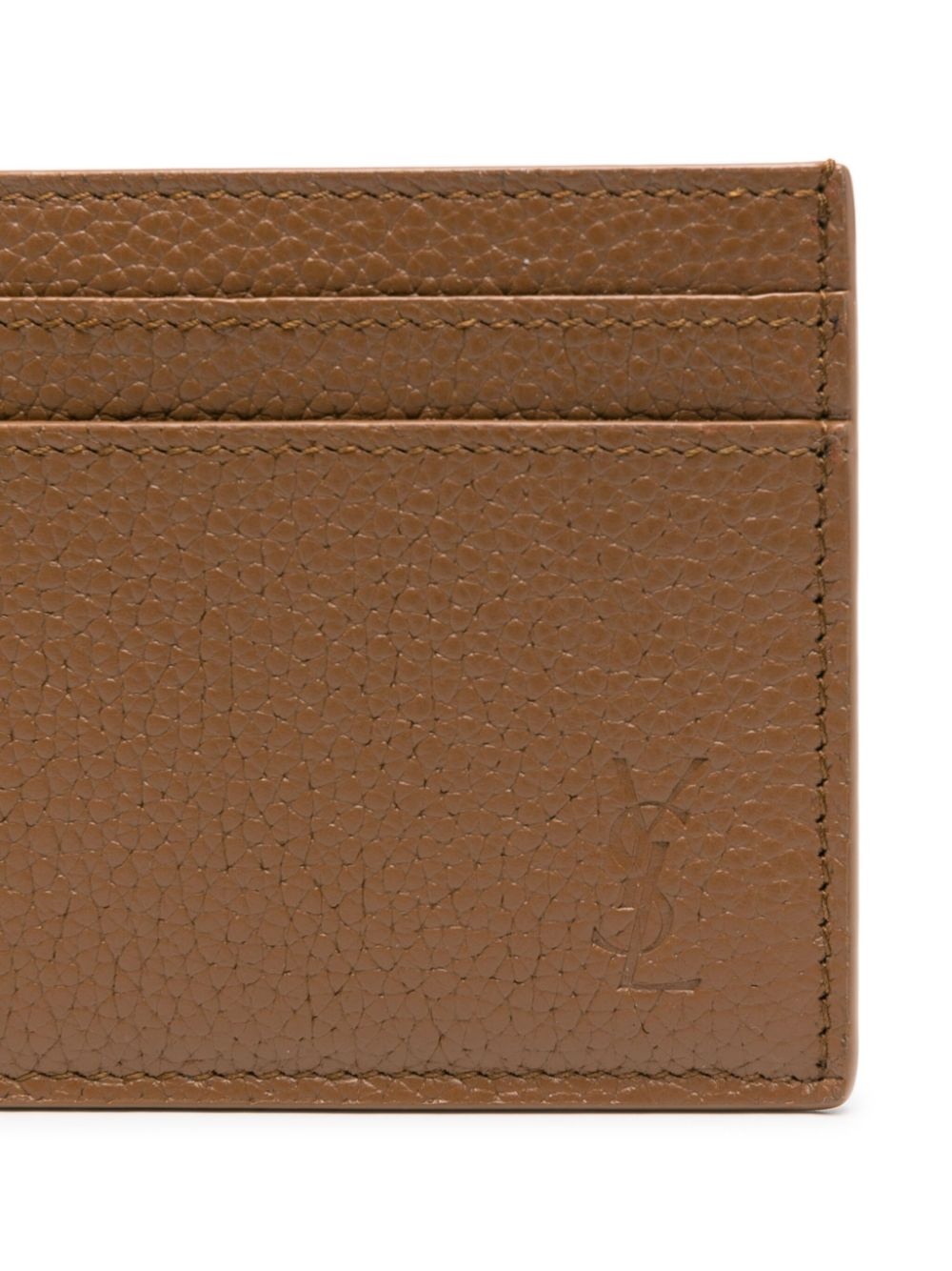 debossed-logo leather cardholder - 3
