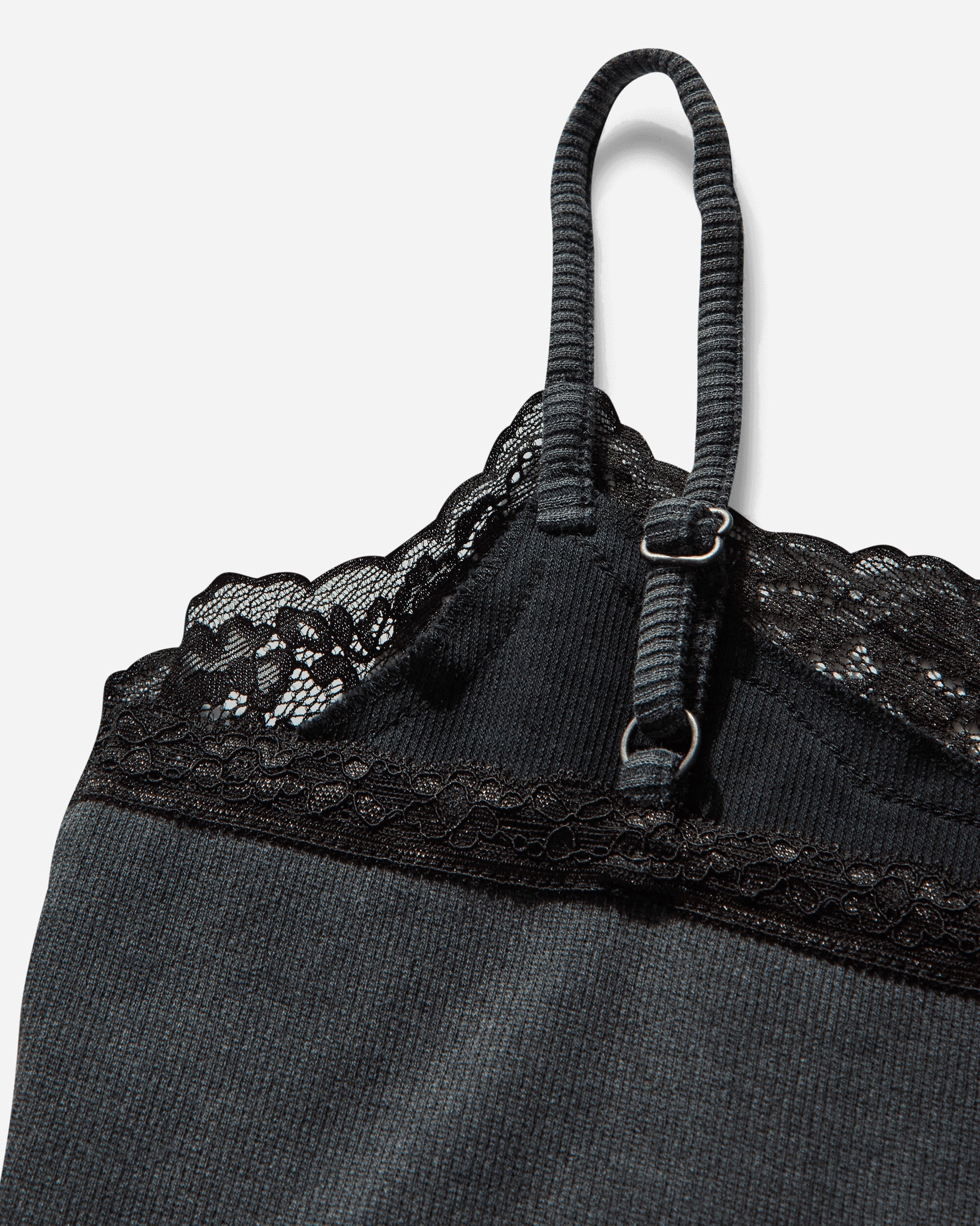 Women's Lace Cami Washed Out Black - 4