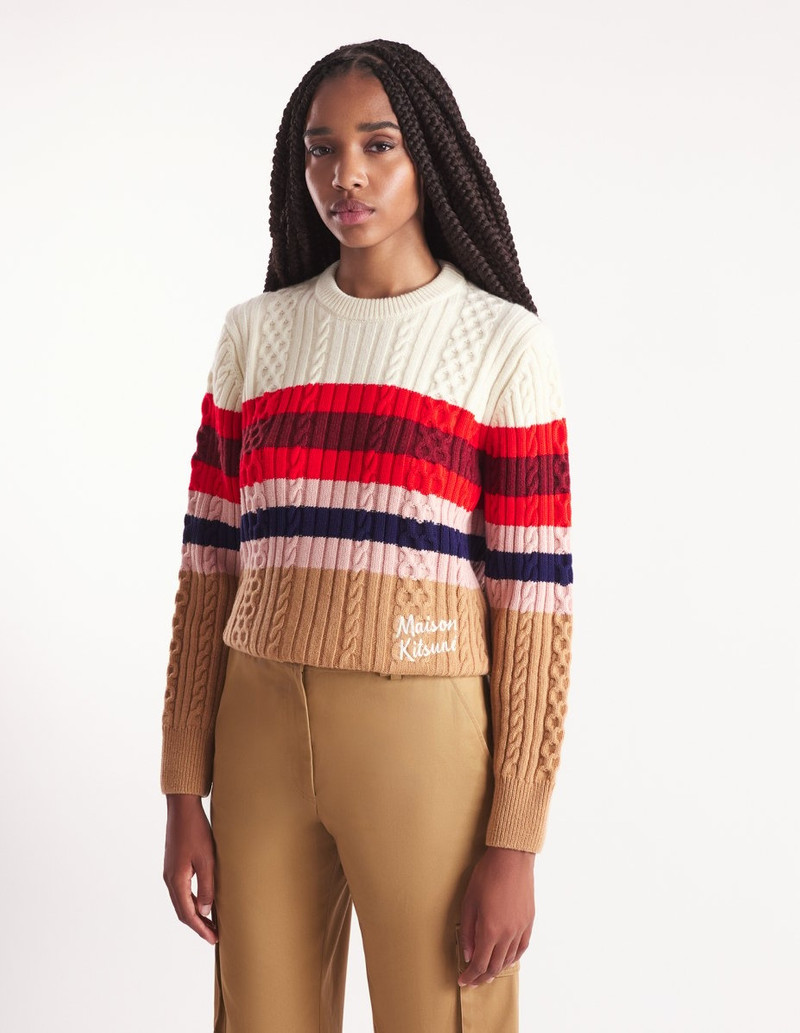 STRIPED CABLE JUMPER 3
