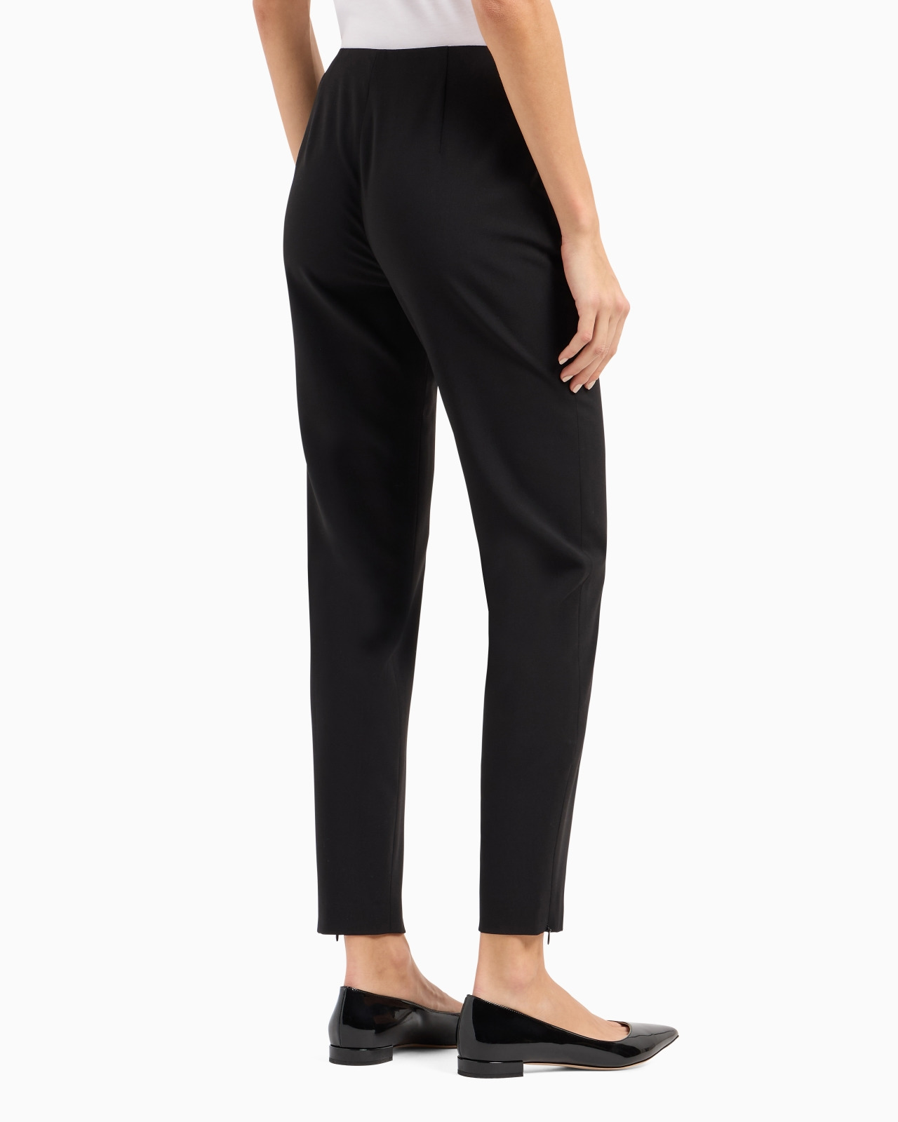 Four season cigarette pants in wool crepe - 3
