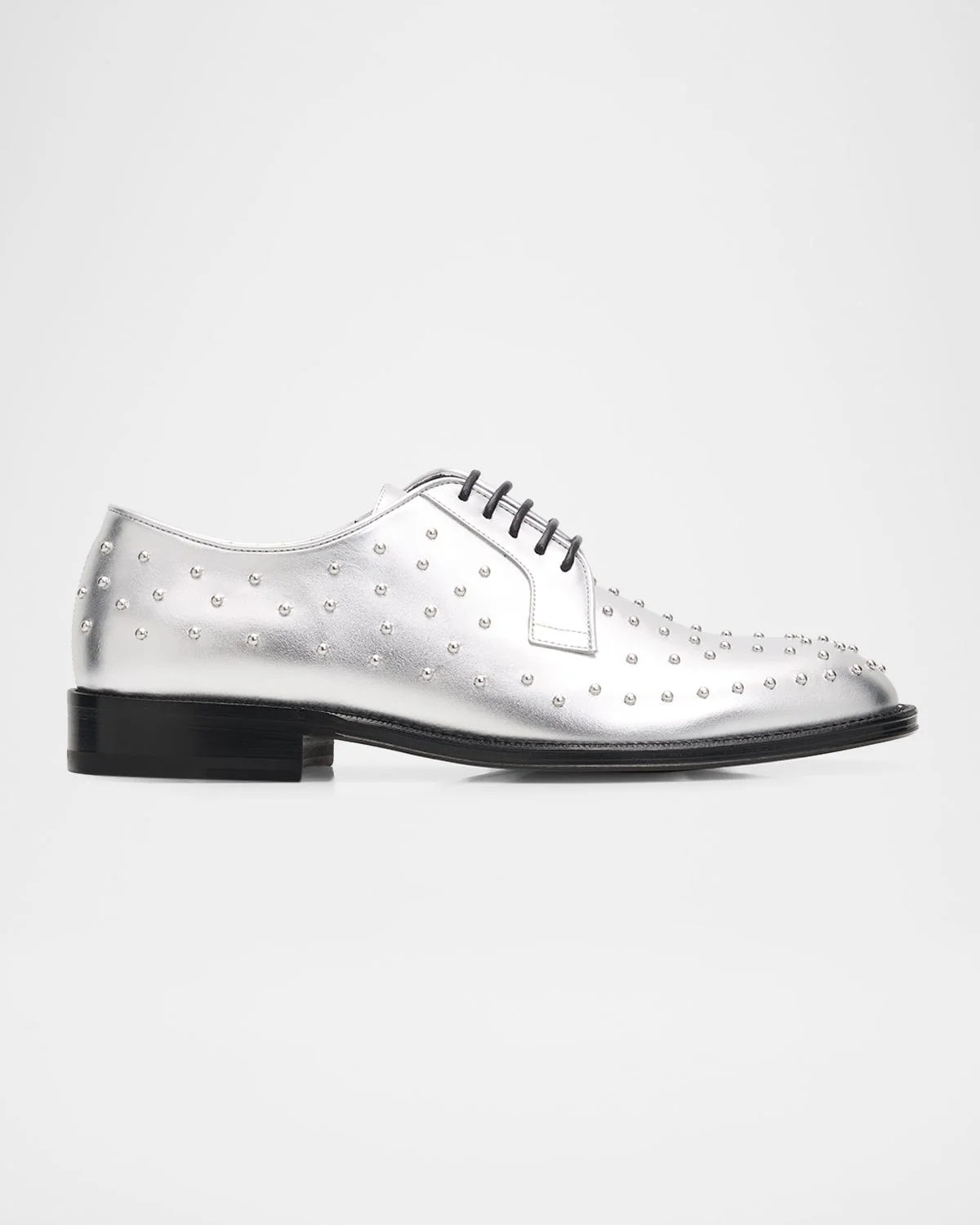 Men's GZ-Tag Studded Leather Derby Shoes - 1