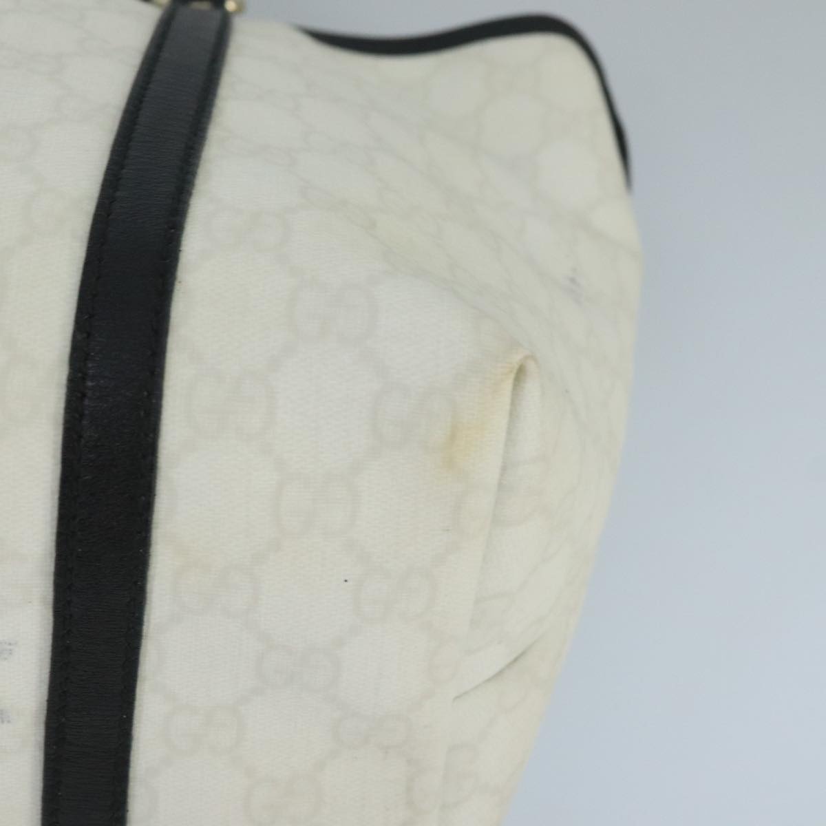GUCCI GG Supreme Tote Bag Pvc Gold White - 14