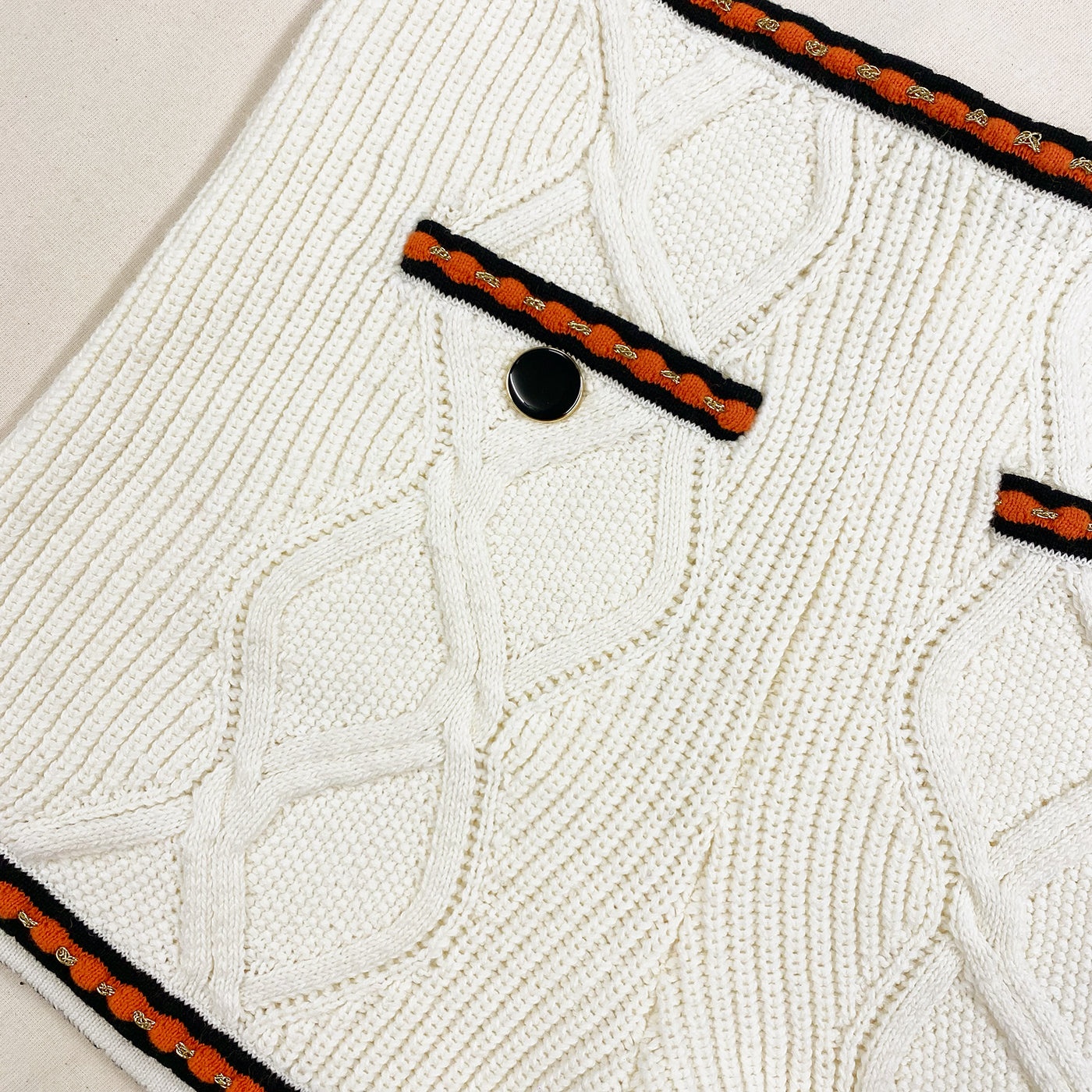 Cream Cable Knit Short - 4