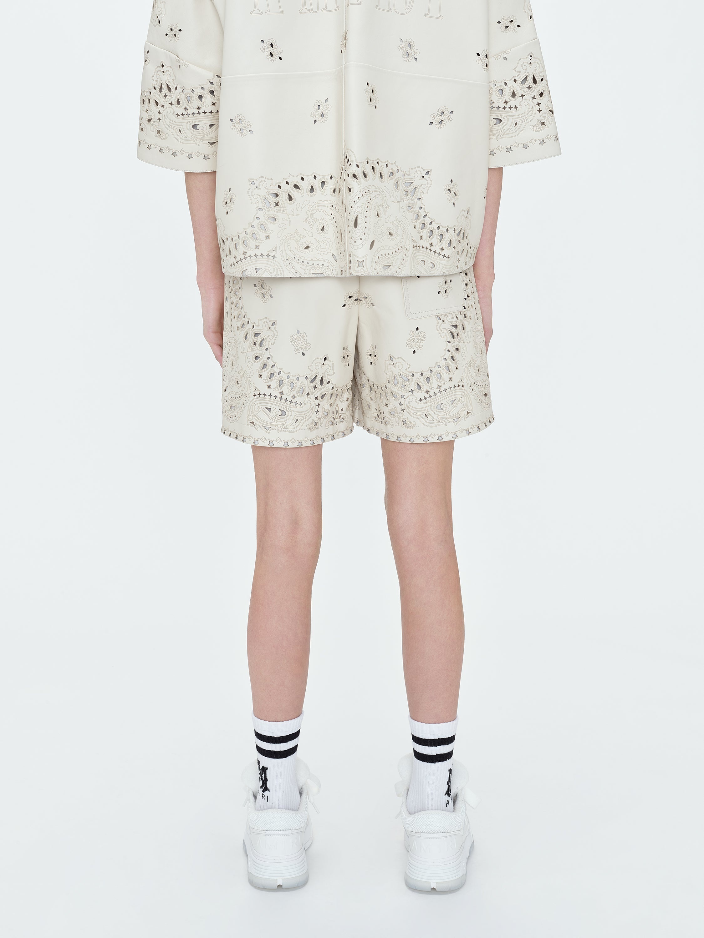 LEATHER BANDANA BOXER SHORT - 5