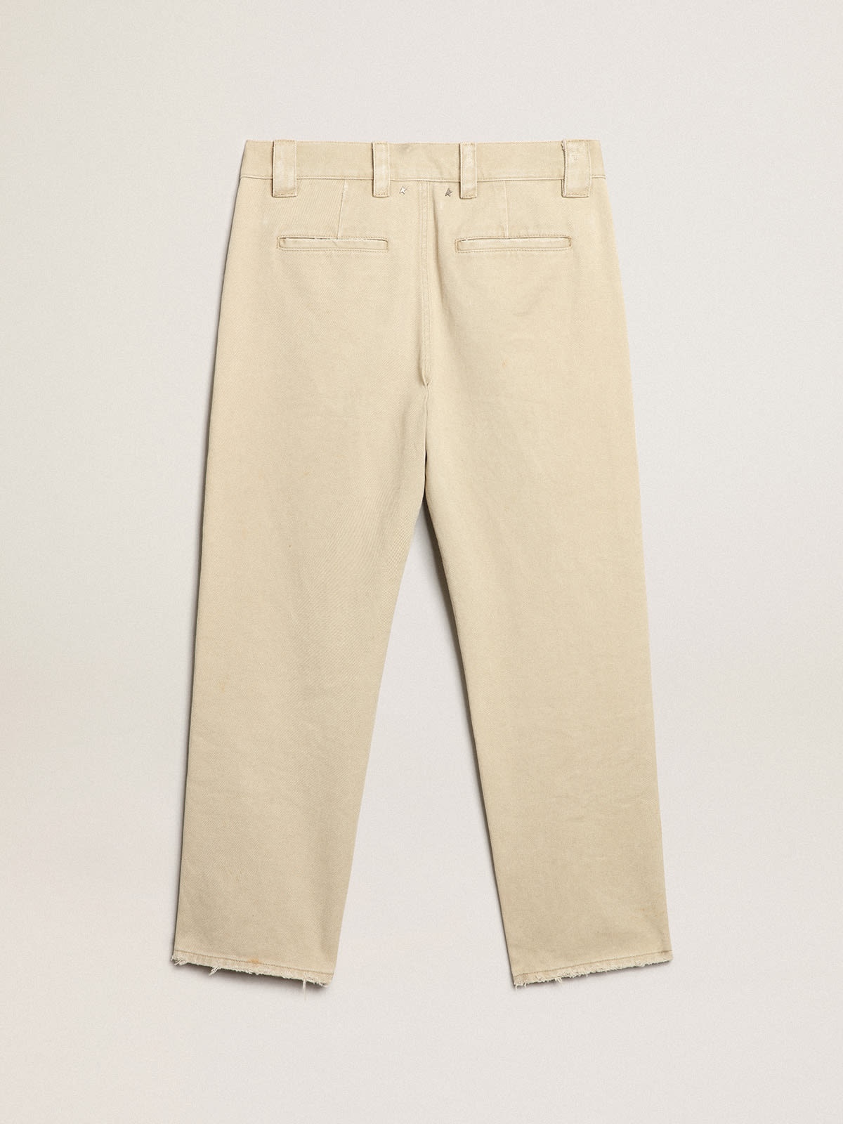 Cotton pants in beige mix - 6