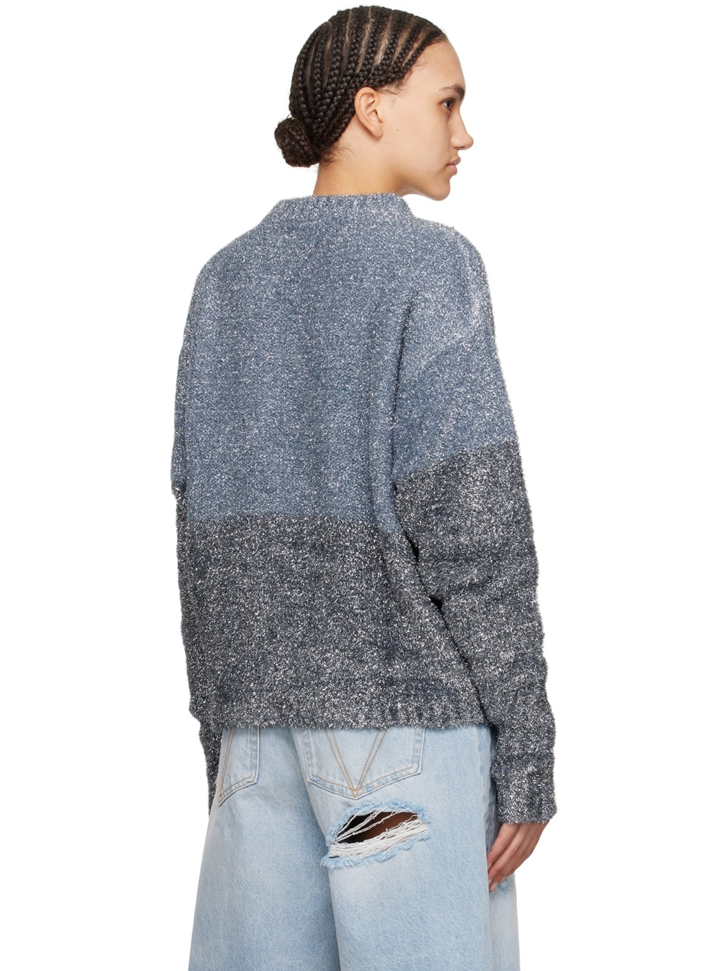 Gray Intarsia Sweater - 3