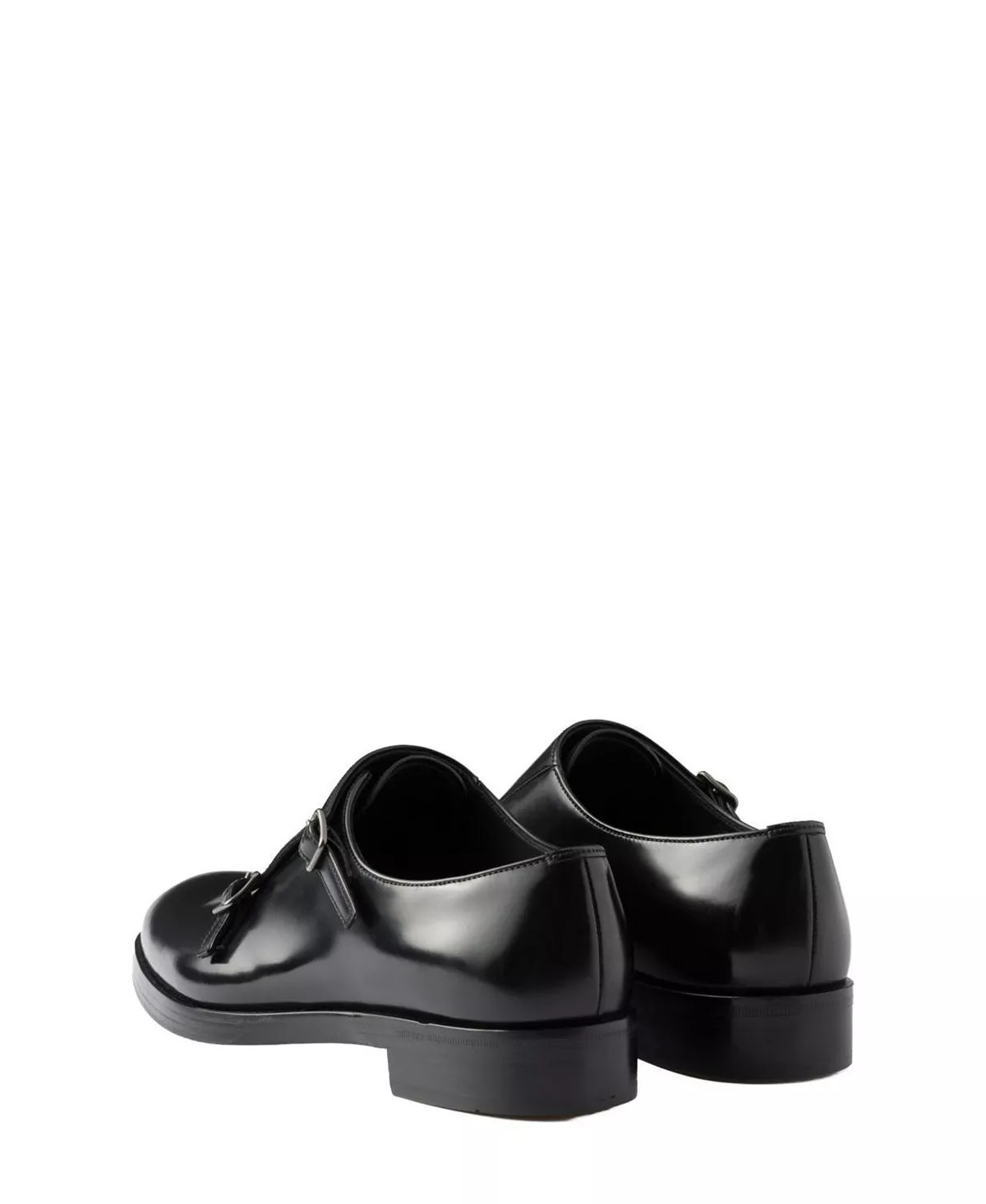 Men's Brushed Leather Double Monk Strap Shoes - 4