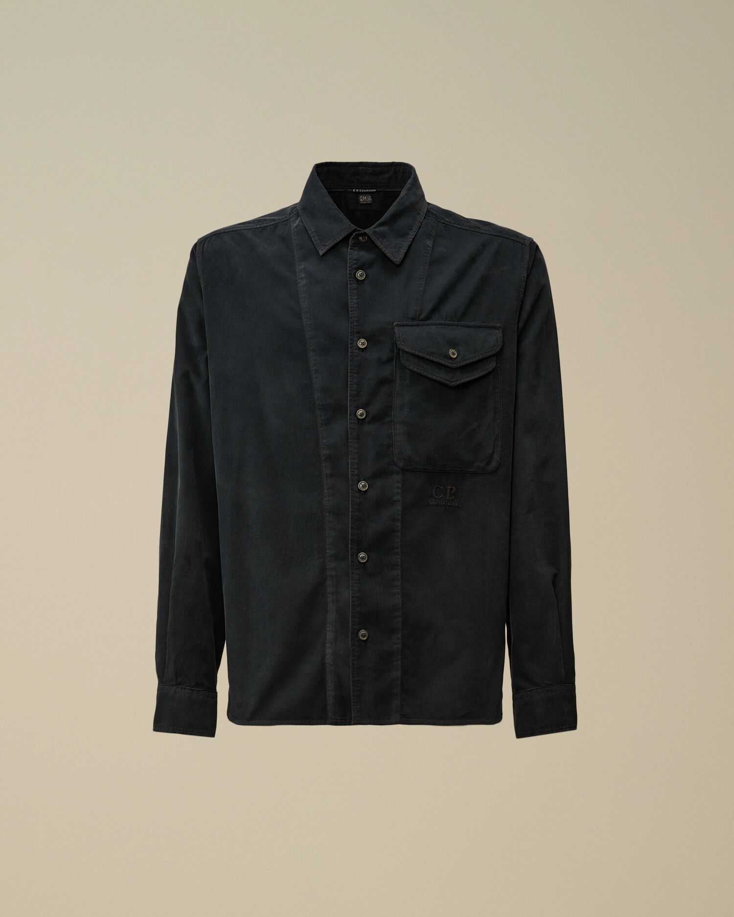 Corduroy Single Pocket Shirt - 1