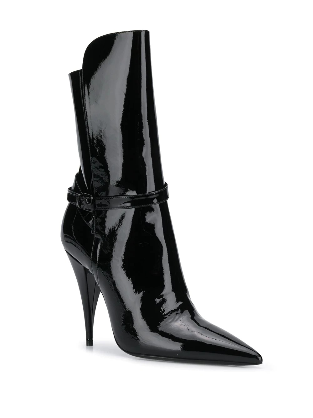 pointed patent 110mm boots - 2