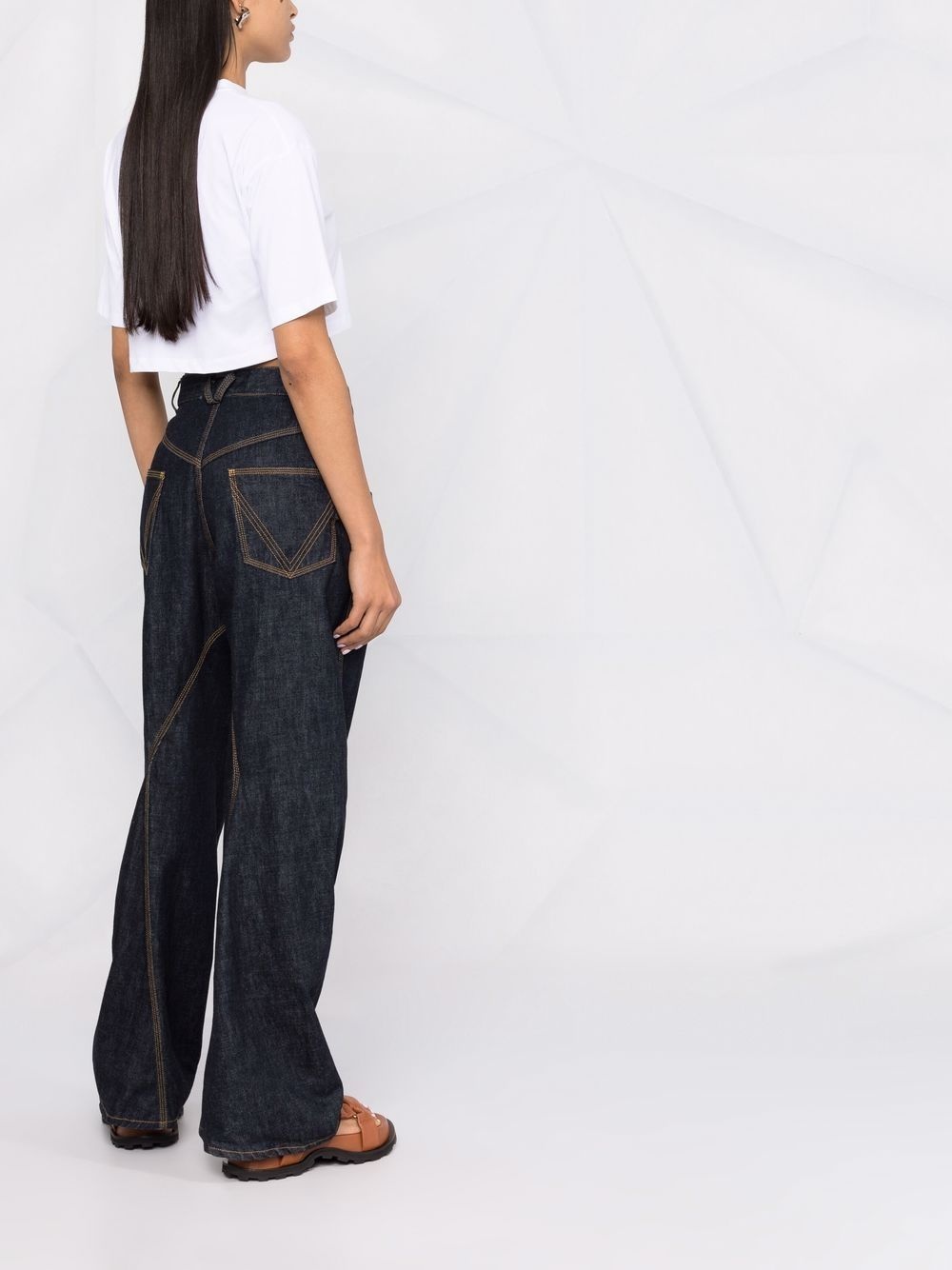 GUPO cropped short-sleeve T-shirt - 6
