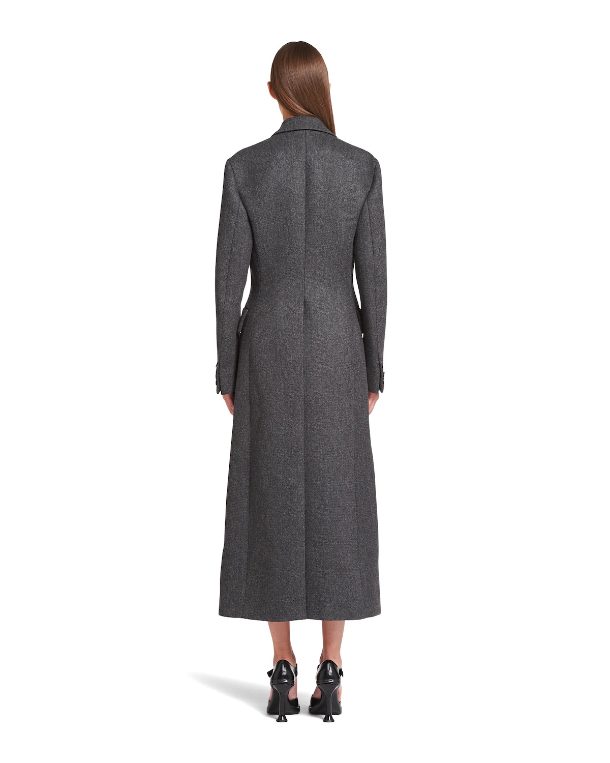 Double-breasted textured wool coat - 4