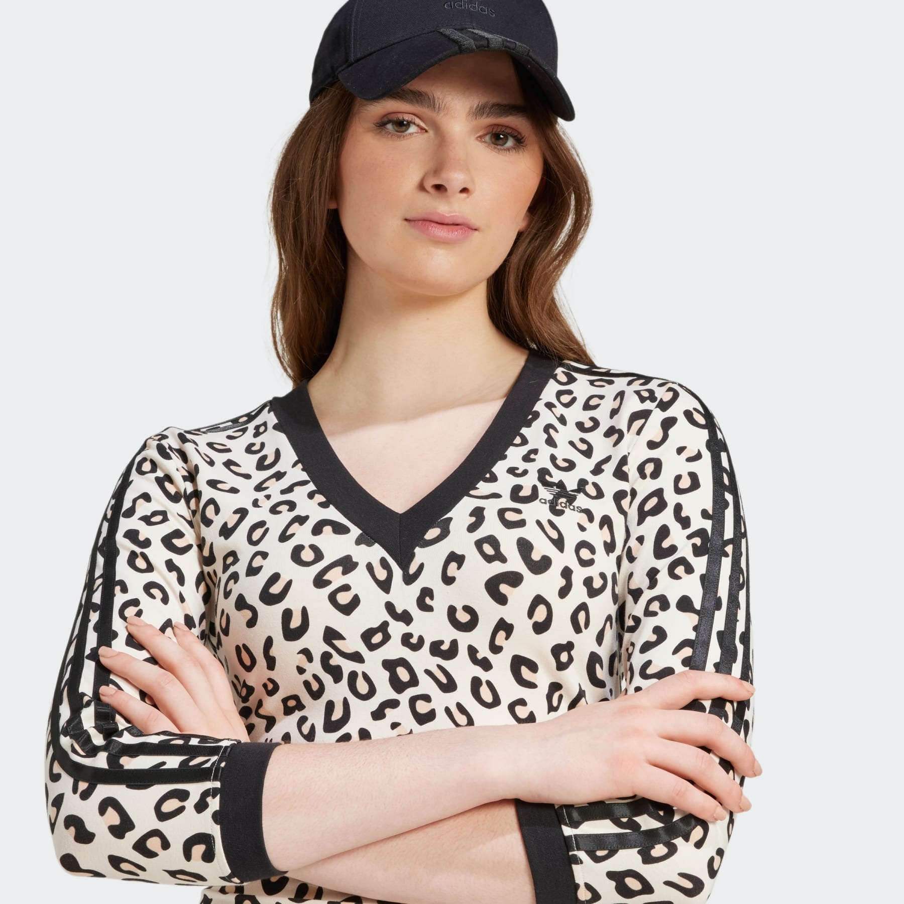 Leopard 3-Stripes Maxi Dress - 6