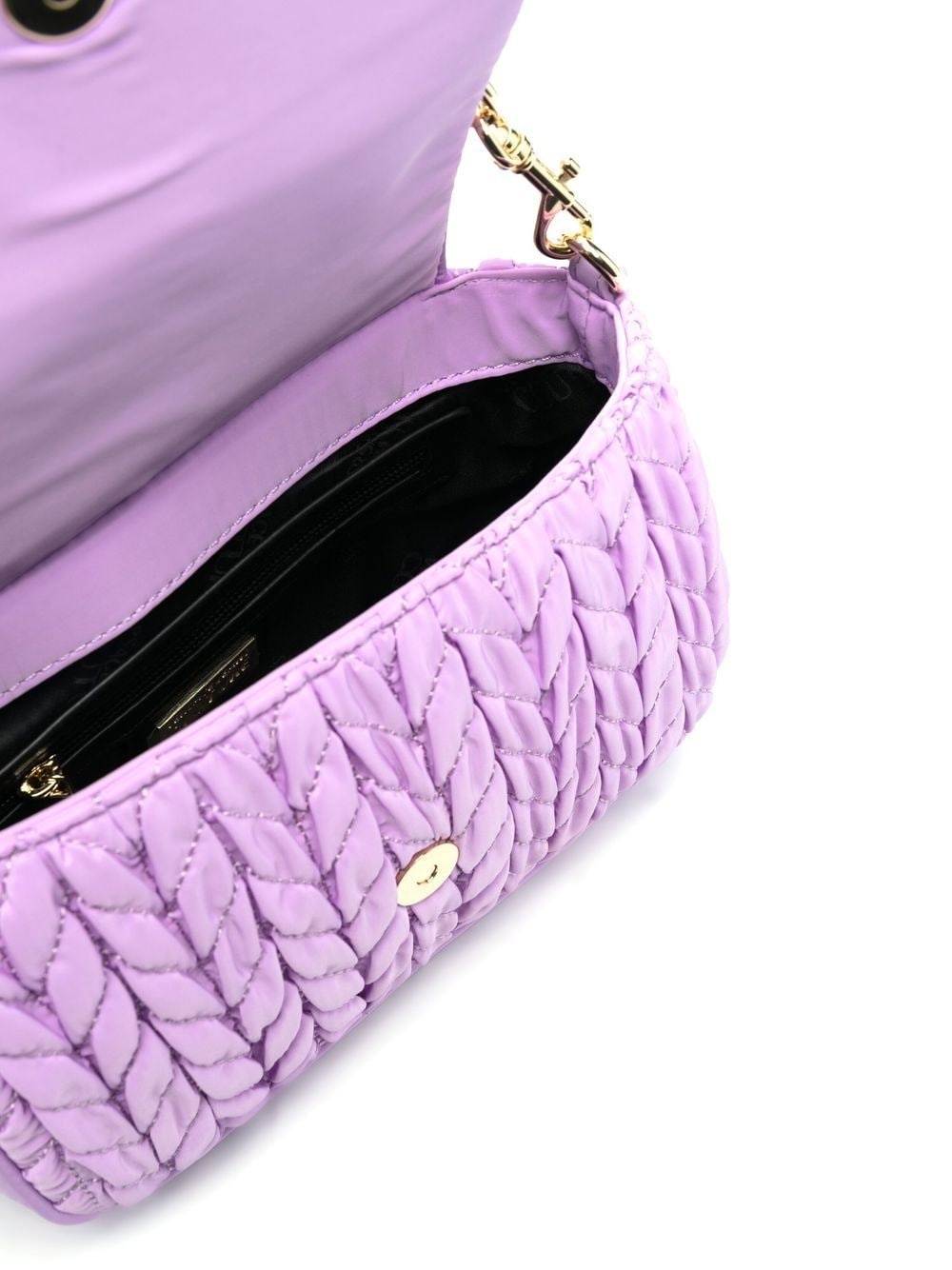 faux leather matelassé shoulder bag - 5