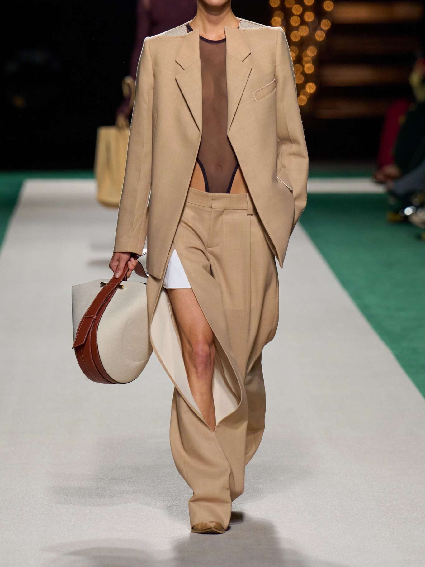 Wool-blend blazer Beige - 5