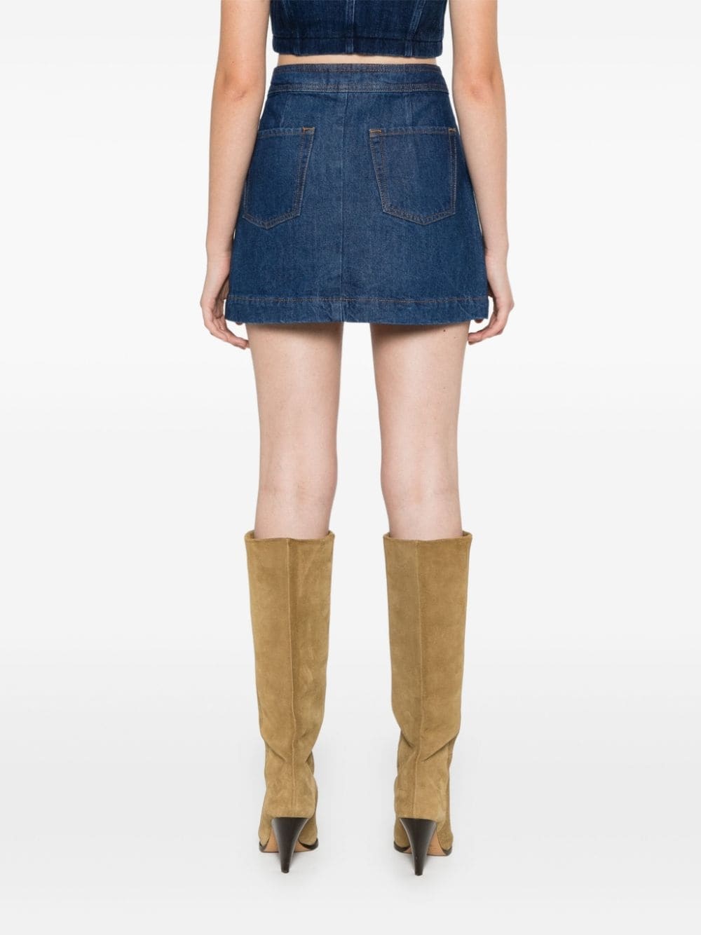 Sailor denim miniskirt - 4