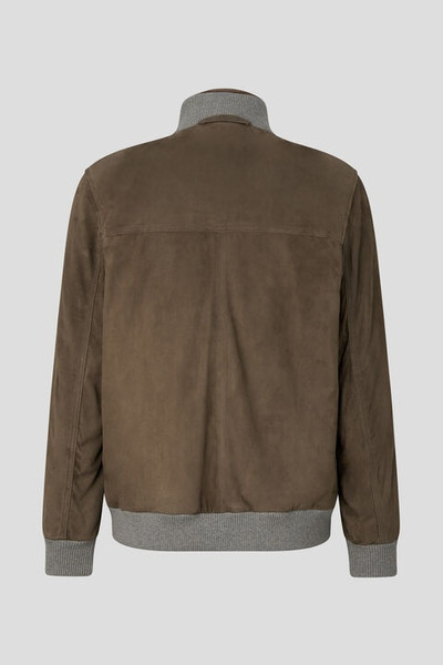 BOGNER Roger leather jacket in Khaki outlook