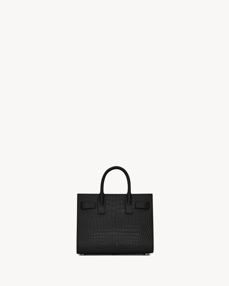 SAINT LAURENT SAC DE JOUR IN CROCODILE EMBOSSED LEATHER - NANO outlook