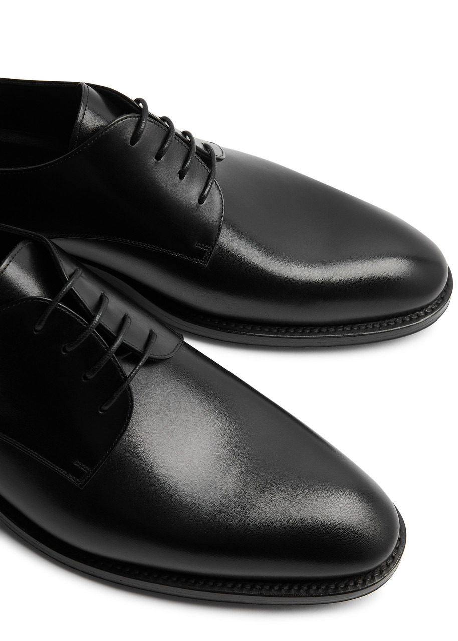 Saint Laurent Adrien Leather Derby Shoes - 3