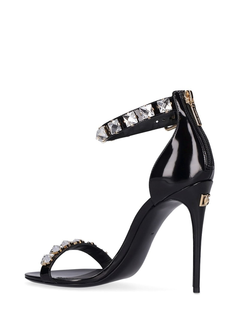 105mm Embellished patent leather sandals - 4