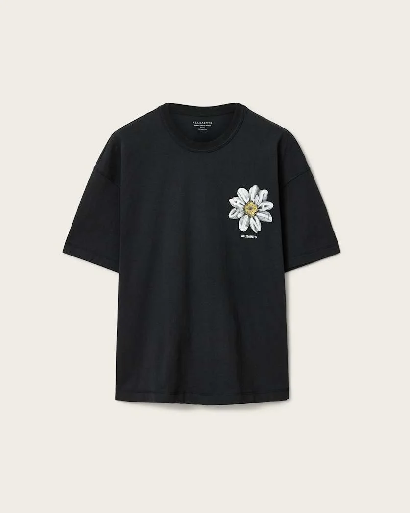 PETALS OVERSIZED SHORT SLEEVE GRAPHIC T-SHIRT - 1