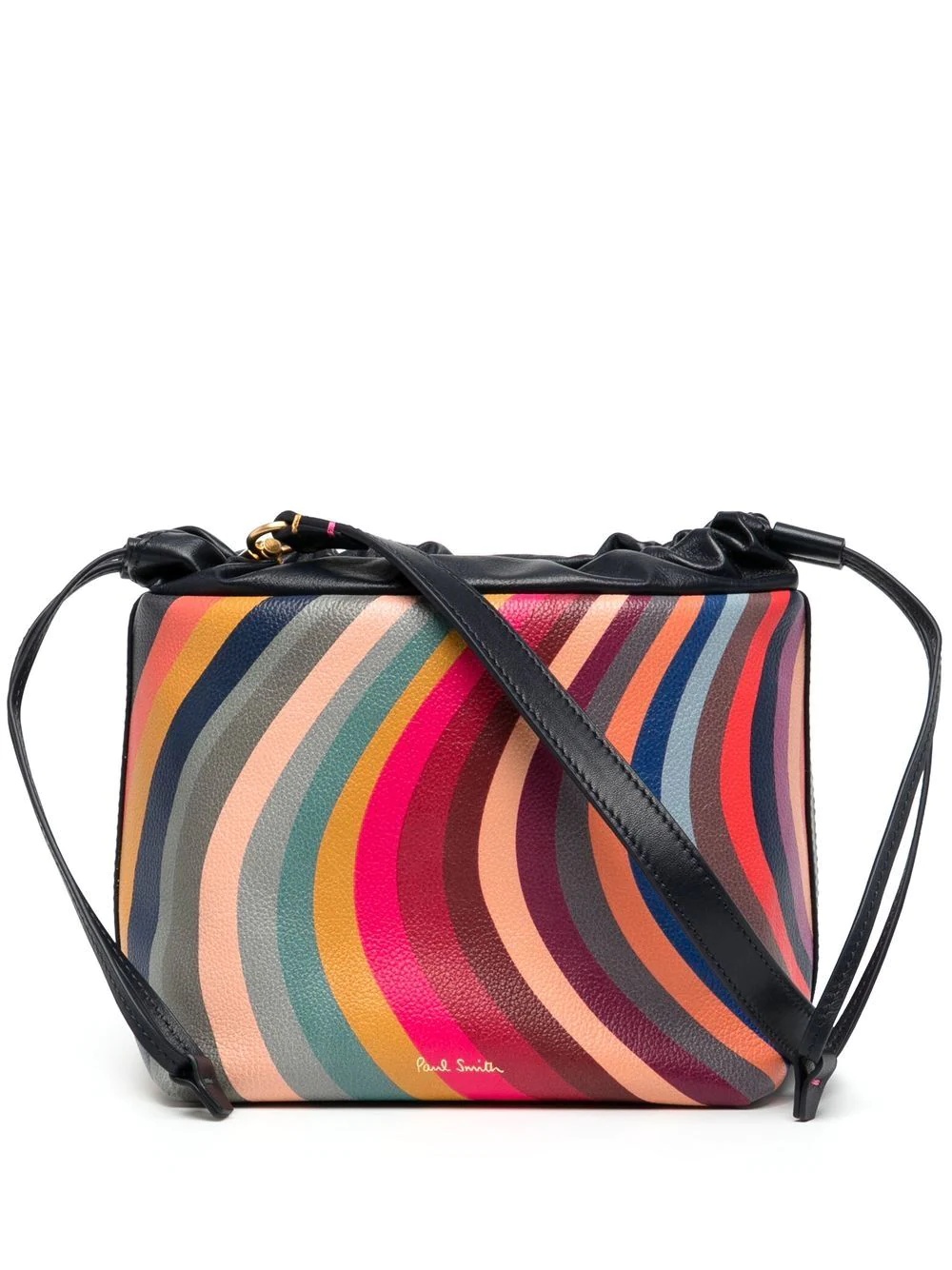 swirl-stripe bucket bag - 1