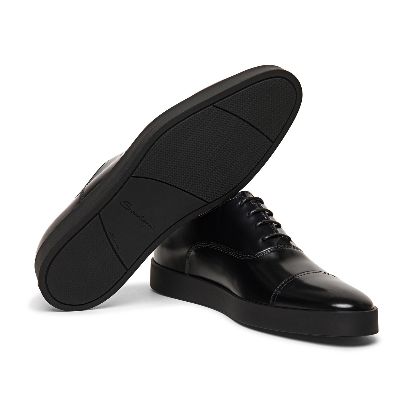 Men’s black shiny leather Derby shoe - 3