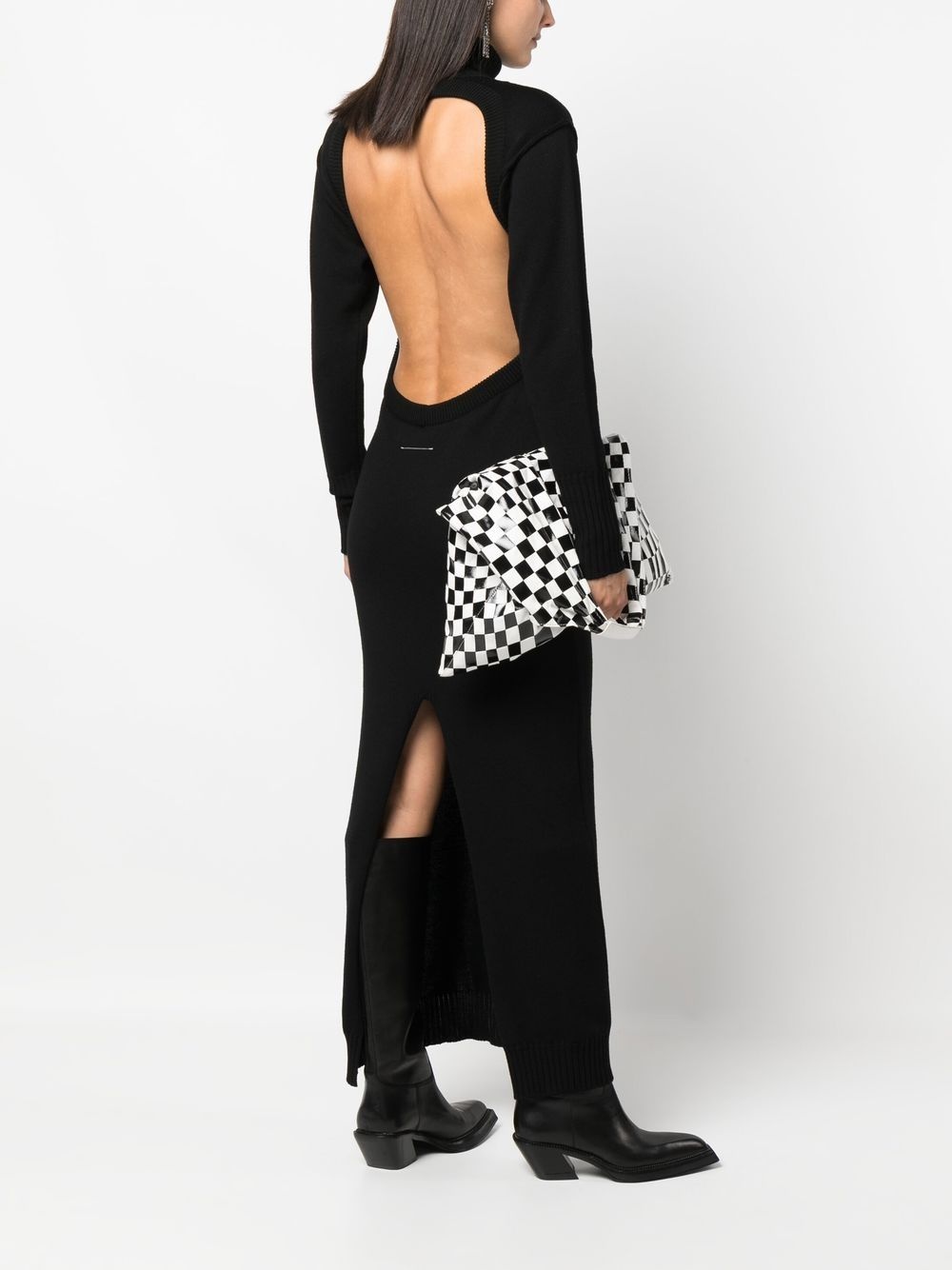 backless long-sleeved maxi dress - 2