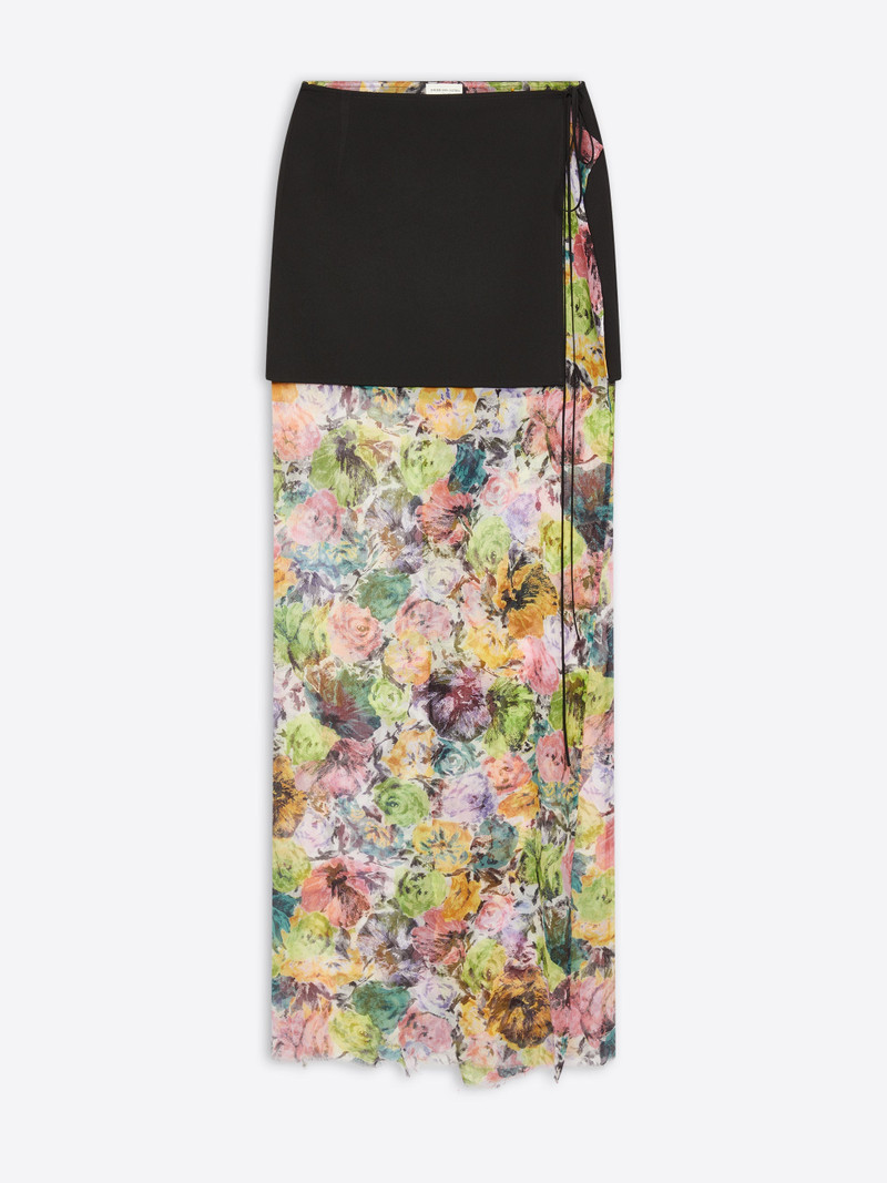 FLORAL WRAP SKIRT 1